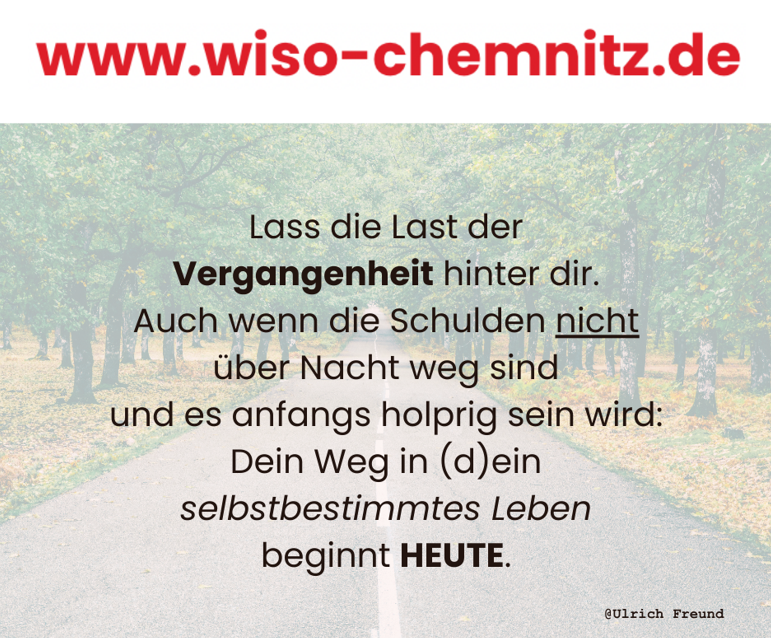 Lass die Last der Vergangenheit hinter dir - Schuldnerberatung Chemnitz