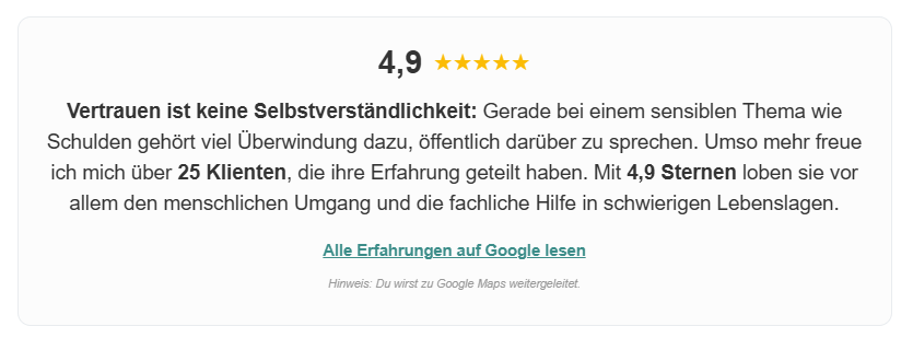 Google Bewertung Wirtschafts- und Sozialberatung Ulrich Freund in Chemnitz