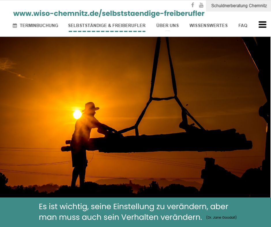 Es ist wichtig seine Einstellung zu ändern Schuldnerberatung Chemnitz, Mann in der Sonne, der etwas hält